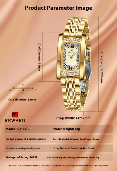 Reloj de Pulsera Cuarzo Mujer Resistente al Agua - Lujo Asequible - Image 13
