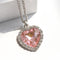 Love Sweater Chain Crystal Heart Titanic Ocean Girl Rosado