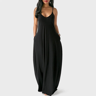 Vestido Talla Grande con Escote Profundo y Tirantes Ajustables - Image 5