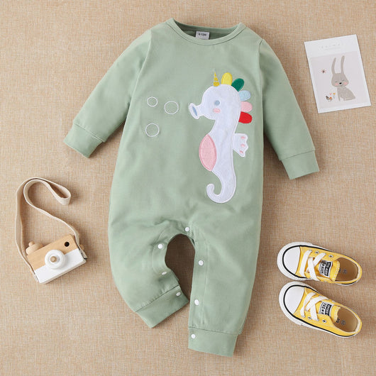 Pelele Bebé con Estampado de Animales y Parches Bordados Multicolor - Image 24