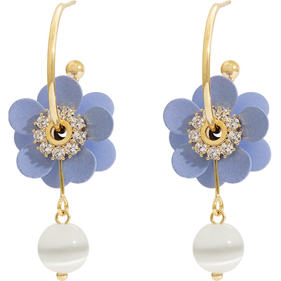 Aretes de Flores con Ópalo Suave y Tendencia - Image 6