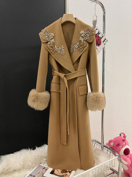 Abrigo Reversible de Lana y Cachemira para Invierno - Largo Elegante para Mujer - Image 7