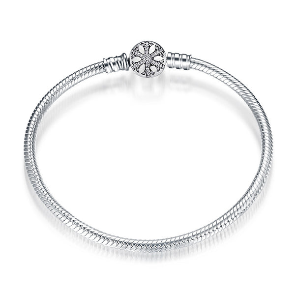 Pulsera de Plata Esterlina S925 con Cadena de Serpiente y Dijes Intercambiables - Image 5