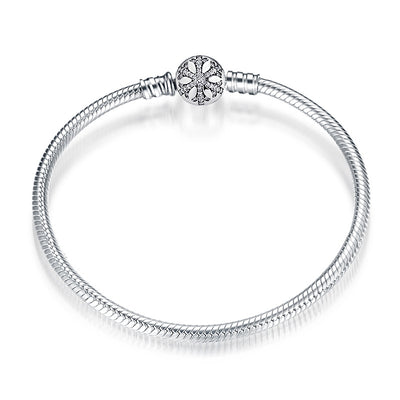 Pulsera de Plata Esterlina S925 con Cadena de Serpiente y Dijes Intercambiables - Image 5