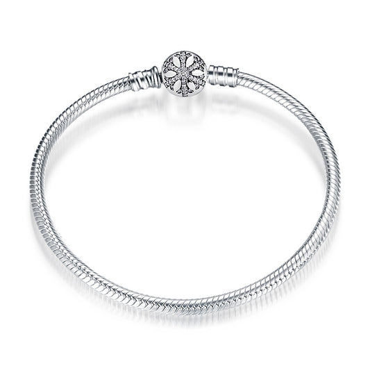 Pulsera de Plata Esterlina S925 con Cadena de Serpiente y Dijes Intercambiables - Image 5