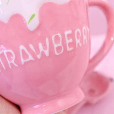 Vaso Térmico Fresa 3D con Diseño Relieve - Strawberry Milk Girl - Image 14