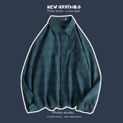 Abrigo Retro de Cuadros para Hombre - Estilo Suelto y Personalidad - Image 25
