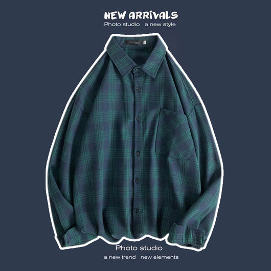 Abrigo Retro de Cuadros para Hombre - Estilo Suelto y Personalidad - Image 25