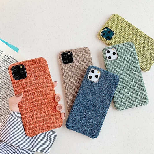 Funda para Celular de Tela Sólida Otoño e Invierno