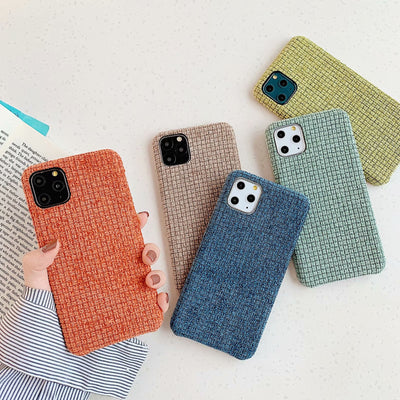 Funda para Celular de Tela Sólida Otoño e Invierno