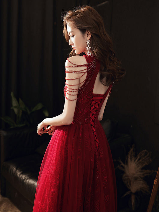 Vestido de Noche Elegante con Flecos para Fiesta y Compromiso - Image 3