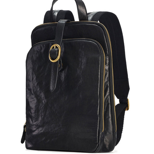 Mochila de Cuero Genuino Retro Laminado - Image 3