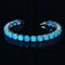 Pulsera de Ópalo Azul Blanco 8MM - Elegancia Natural