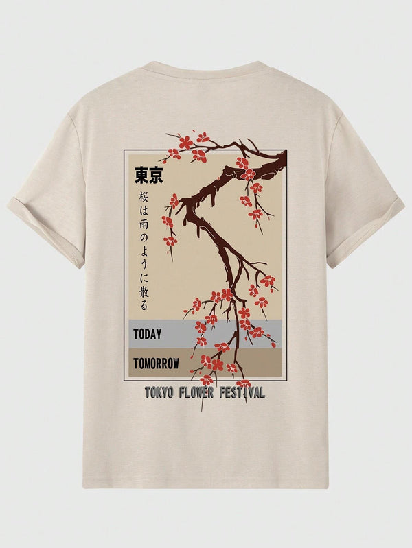 Playera Estampada Festival de Flores Tokio para Hombre - Image 7