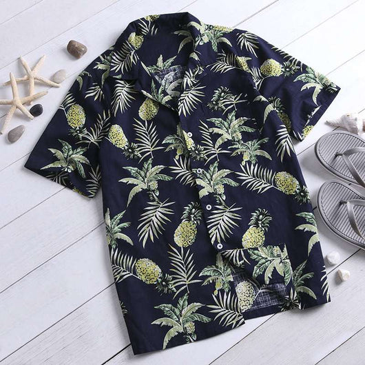 Camisa Hawaiana Estampada Completa con Cuello Vuelto para Hombre - Manga Corta Verano - Image 6