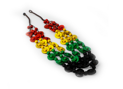 Collar Tejido de Concha de Coco Serie Café Multicapas - Accesorio de Playa - Image 7