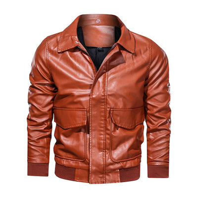 Chaqueta de Cuero PU Lavado para Motociclista - Diseño Clásico con Bolsillos Grandes - Image 10