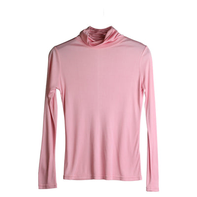 Blusa de Cuello Alto en Seda - Pullover Manga Larga para Mujer - Image 3