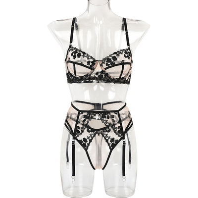 Set de 3 Piezas de Ropa Íntima con Bordado Floral 3D - Image 2