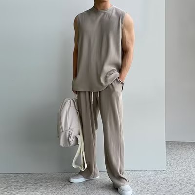 Conjunto Deportivo Hombre: Camiseta Tirantes y Shorts Verano - Image 4