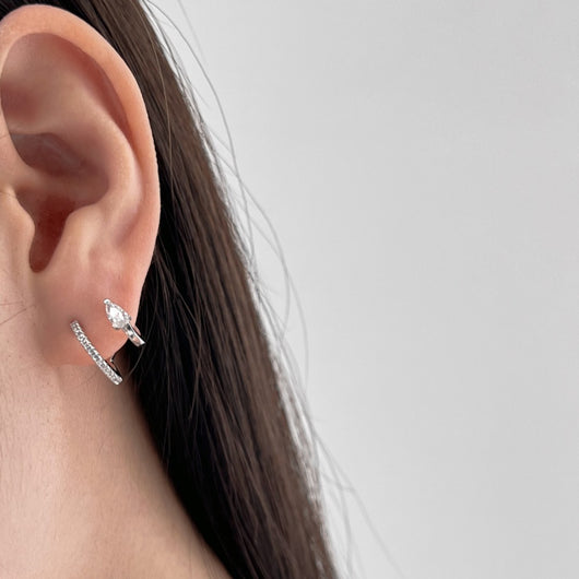 Aretes de Plata Esterlina S925 de Lujo Ligero para Mujer - Image 3