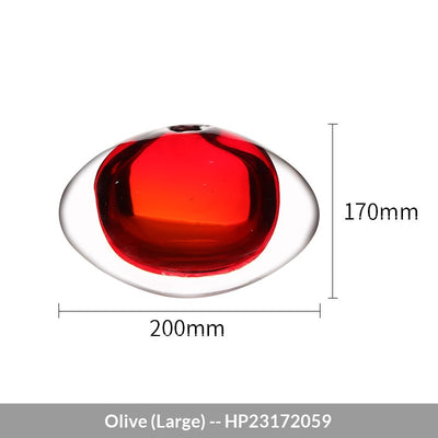 Jarrón de Cristal Rojo Brillante Forma Oliva - Arreglos Florales y Decoración - Image 12