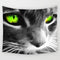 Tapiz de Gato de Ojos Verdes
