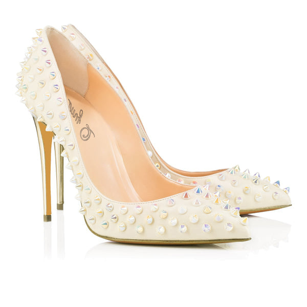 Zapatos de Tacón Alto con Remaches Puntiagudos - Diseño Elegante