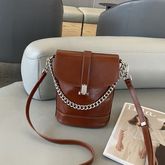 Bolso de Cuero Genuino con Cadena - Bandolera de Piel Auténtica - Image 19