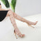 Sandalias Stiletto Romanas Huecas con Tacón Alto para Mujer