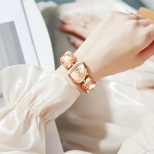 Reloj de Pulsera Mujer Lujo Cristal Diamante - Elegancia Light Luxury - Image 2