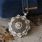 Sterling Plateado Dorado Plated Vintage Flower Necklace Dress Plateado