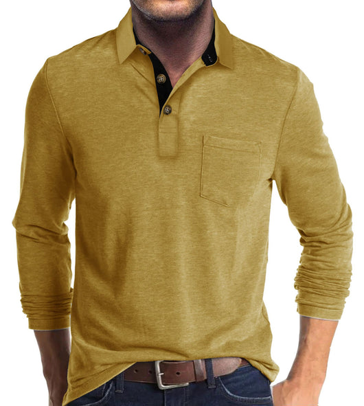 Camiseta Térmica de Cuello Solapa Manga Larga para Hombre - Image 6