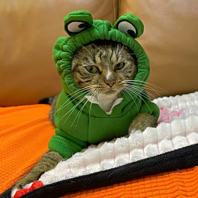 Sudadera Cálida de Rana para Mascotas - Disfraz Halloween Divertido para Gatos y Perros Pequeños - Image 16