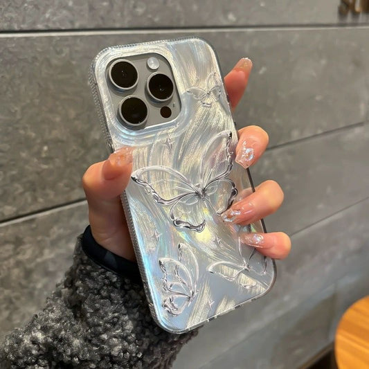 Funda Móvil Mariposa con Textura Anti-caídas y Protección Premium