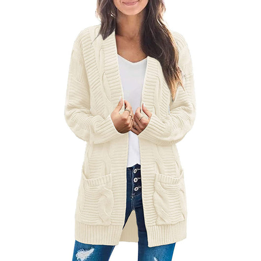Cardigan Trenzado para Mujer Largo - Image 9