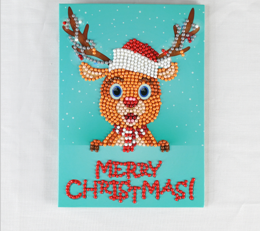 Tarjeta de Navidad con Pintura de Diamantes Creativa - Image 6
