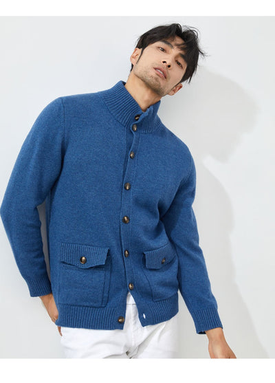 Cardigan de Cashmere Tejido Casual Manga Larga para Hombre - Image 24