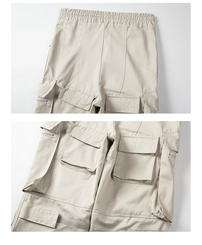 Pantalones Casuales Retro para Hombre con Bolsillos Múltiples y Cierre Lateral - Image 23