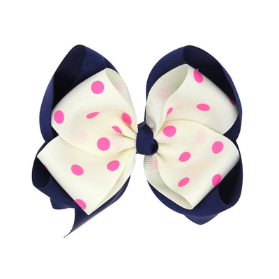 Clip Decorativo Infantil de Dos Capas con Lunares y Moño - Image 10