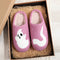 Pantuflas de Algodón Fantasma Halloween Púrpura