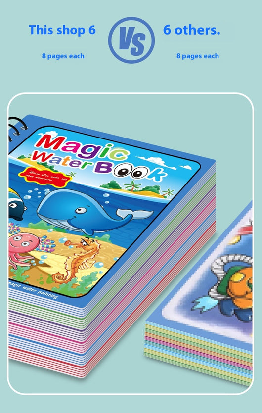 Libro Mágico de Pintura con Agua para Niños - Álbum de Colorear Reutilizable - Image 14