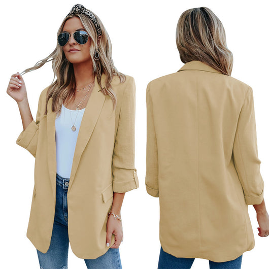 Saco Casual de Solapa Liso - Diseño Minimalista y Versátil - Image 9