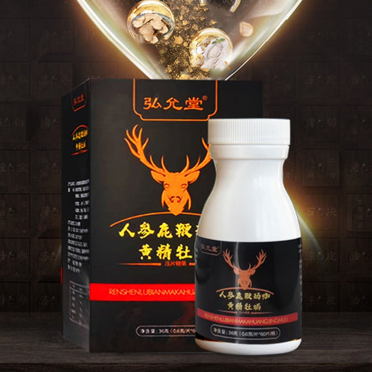 Tabletas de Energía y Vitalidad con Ginseng, Ciervo y Ostra