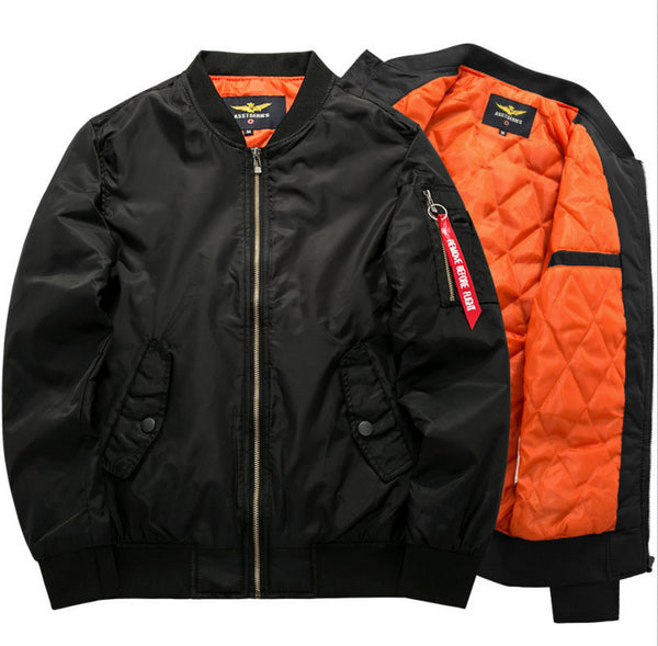 Chaqueta de Algodón con Cuello Tipo Polo para Hombre - Talla Grande