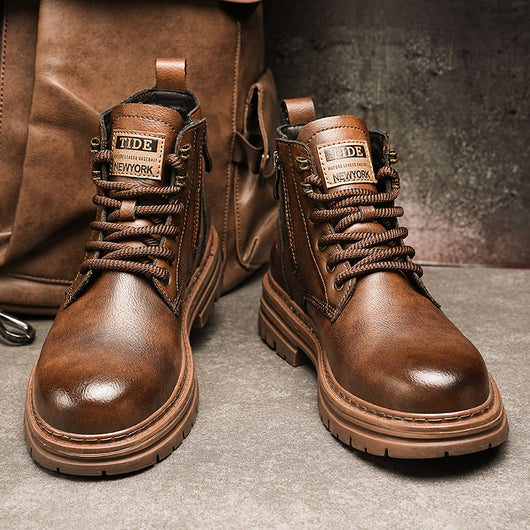Botas de Trabajo Vintage Americano Alto Otoño Invierno - Image 3