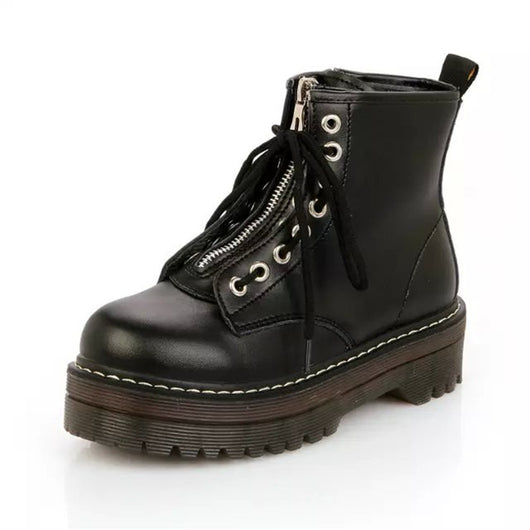 Botas Martin de Caña Media para Mujer con Cordones Frontales - Image 13