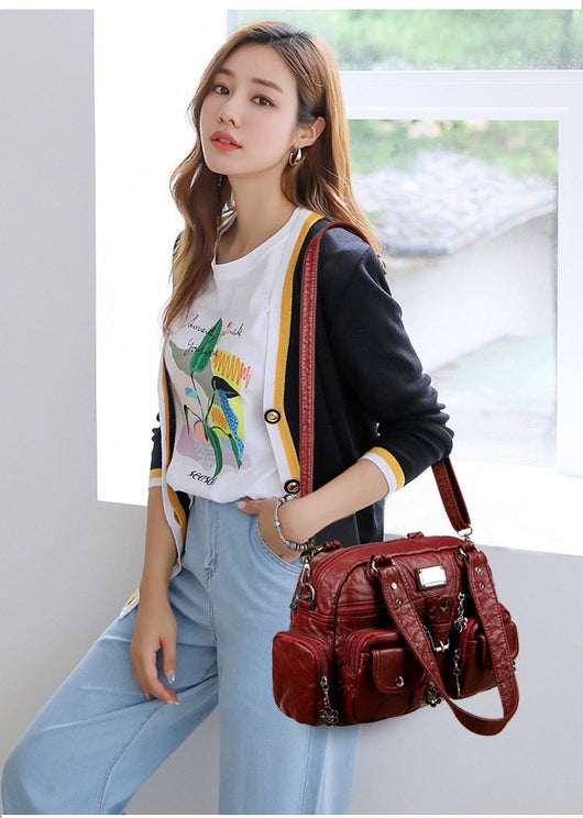 Bolso Mensajero Retro Vintage Estilo Europeo Americano para Mujer - Image 16
