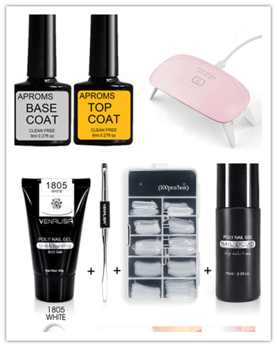 Kit Completo de Gel de Uñas Venalisa - Constructor Transparente y Camuflaje Jelly - Image 10