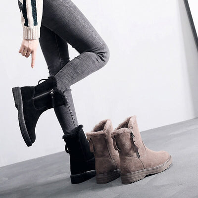 Botas de Nieve Tipo Tubo Medio en Terciopelo - Versátiles para Cualquier Estilo - Image 2